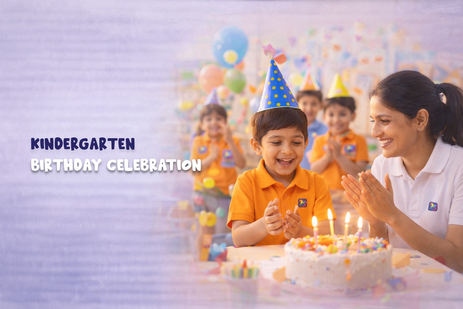 Children drawing and painting in a fun and play group environment